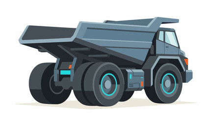 Heavy Duty Mining Dump Truck Isolated on White Background 11. © magnetglobal