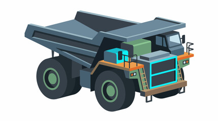 Heavy Duty Mining Dump Truck Isometric Illustration 3. © magnetglobal