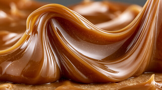 Thick creamy peanut butter swirl texture close up macro photography with nut