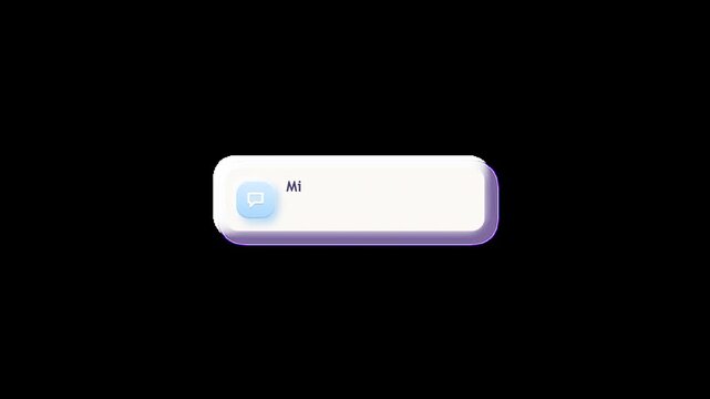 Notification Banner Animation Showing Incoming Chat Message Text