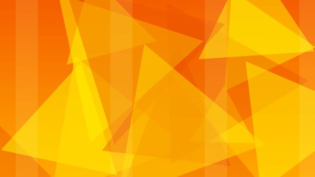 Dynamic geometric background with shifting orange triangles creating modern motion graphics and vibrant abstract visual patterns
