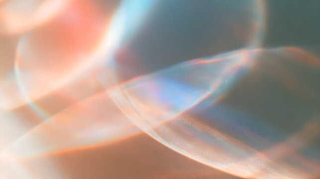 Soft elliptical caustics overlapping in abstract pattern