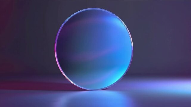 Blank neon holographic circular discount sticker mockup copy space