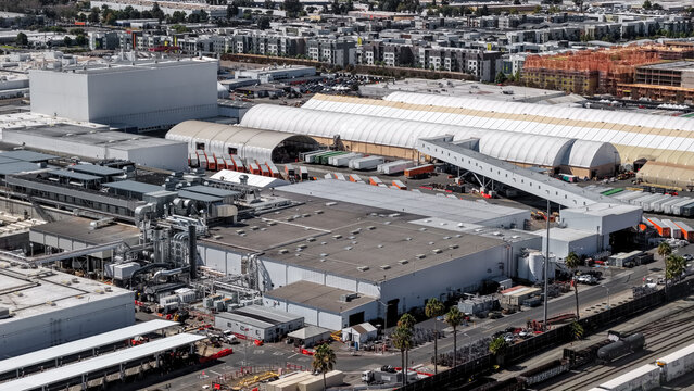 Tesla Fremont factory and automotive manufacturing campus