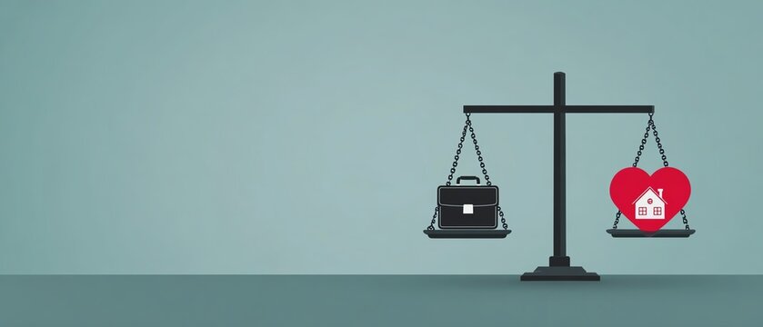Balancing work and life concepts illustrated