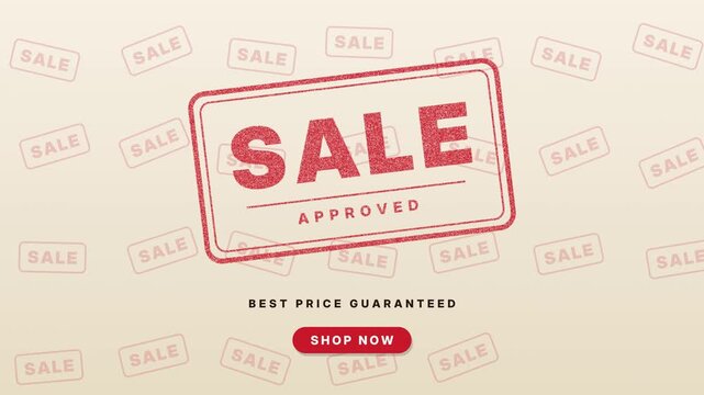 Sale Approved Motion Graphics Background 4K Loop