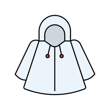 Raincoat icon with white background vector stock illustration
