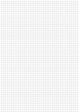 Black graph paper grid pattern on white background, 5 mm squares, A4 portrait