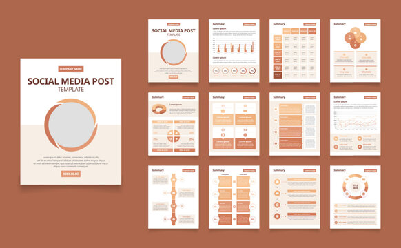 Terracota and Beige Social Media Cardnews Templates for Modern Branding