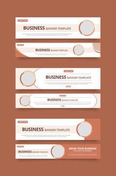 Terracota and Beige Business Banner Templates for Modern Branding