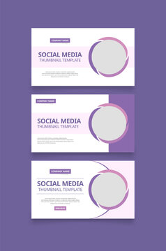 Purple Social Media thumbnail Templates for Modern Branding