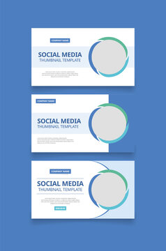 Blue and Green Social Media thumbnail Templates for Modern Branding
