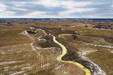 Narwiański Park Narodowy dron zima przedwiośnie © Rakowsky Films
