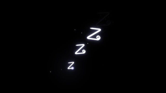 Dream indigo asleep seamless loop isolated on black background, 4K VFX element