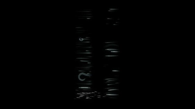 Quicksilver hasted seamless loop isolated on black background, 4K VFX element