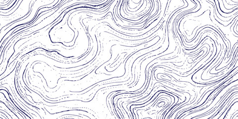 Abstract topographic map contour lines background with geographic wave elevation pattern vector illustration. © Design House