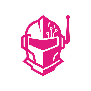 robot knight helmet icon vector graphic symbol design element
