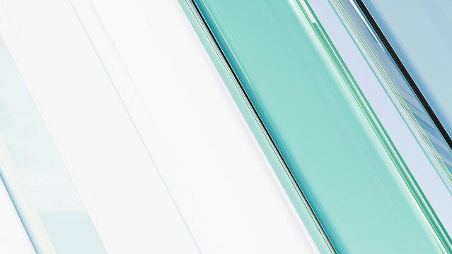 Abstract illustration of transparent glass diagonal lines