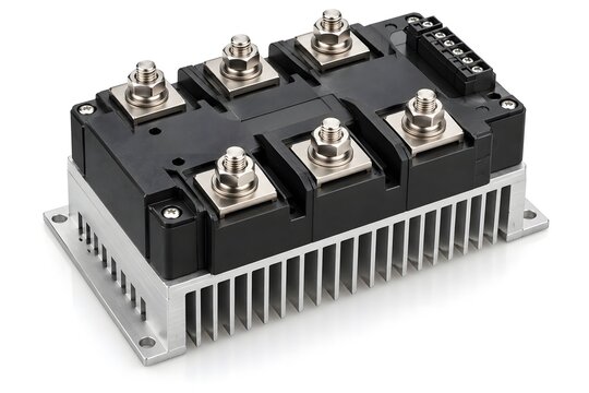 Three Phase Solid State Relay Power Module Isolated on White Background