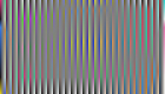 Soft desaturated spectrum gradient background with metallic ribbed vertical bars, muted colorful light texture, modern abstract linear backdrop