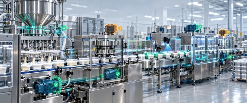 AI Food Processing Line Monitoring with Predictive Maintenance Indicators