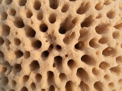 Natural Sea Sponge Porous Organic Surface Macro Texture