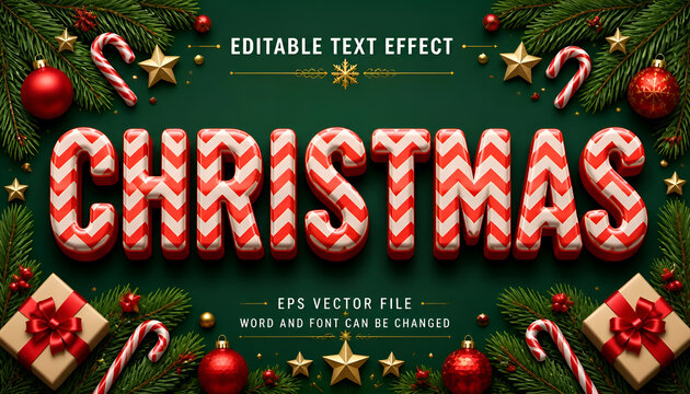 christmas, editable, headline, holly, three-dimensional, bold, gold, graphic, layout, party, snowflake, title, type, typeset, typo, word, celebrate, effect, event, festive, font, greeting, letter, ...
