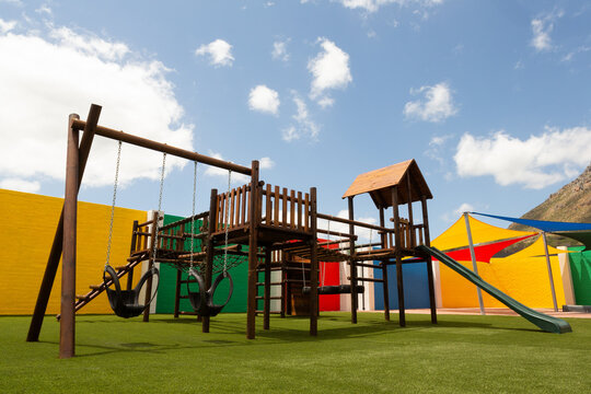 School playground on a sunny day