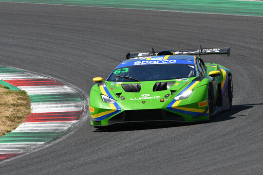 Scarperia, Italy - July 24th 2026: Lamborghini Huracan GT3 EVO 2 of team VSR drive by Dimitrov-Riccitelli in action during Italian Championship GT Endurance race event at Mugello Circuit.