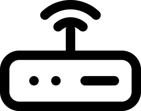 Black router icon - outline