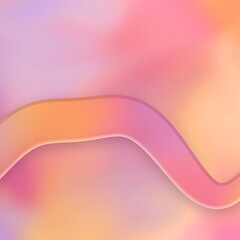 A smooth abstract composition featuring bands of soft pastel colors flowing across the frame, The colors transition gently from lilac to peach and soft orange across the visible surface area © fotoworld