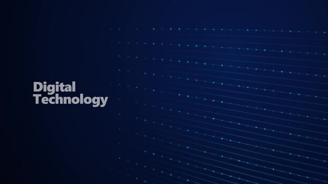 Digital Technology futuristic circuit lines background motion