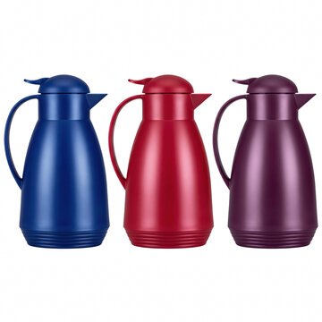 Thermal carafes in blue red and purple