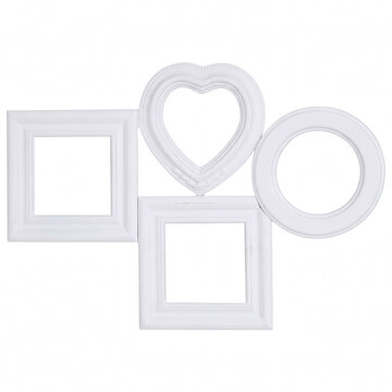 Ornate picture frames arranged in a collage layout