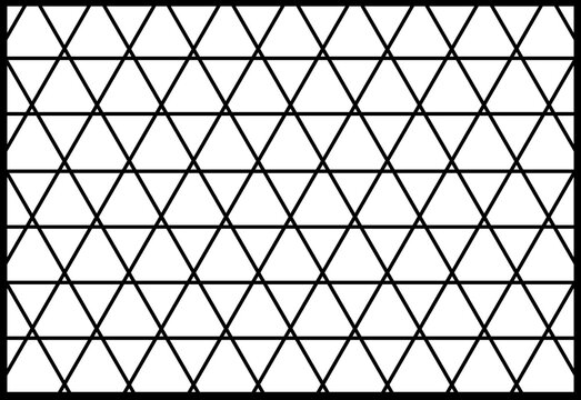 Seamless geometric pattern with equilateral triangles forming a grid isolated on transparent background