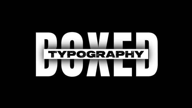 Animated Box Typography