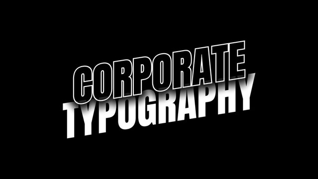 Shadow Corporate Typography