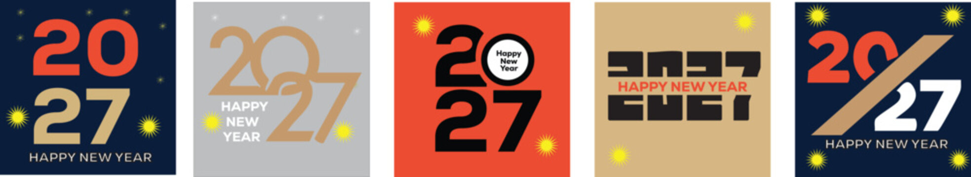 Happy New Year 2027 Celebration Graphics