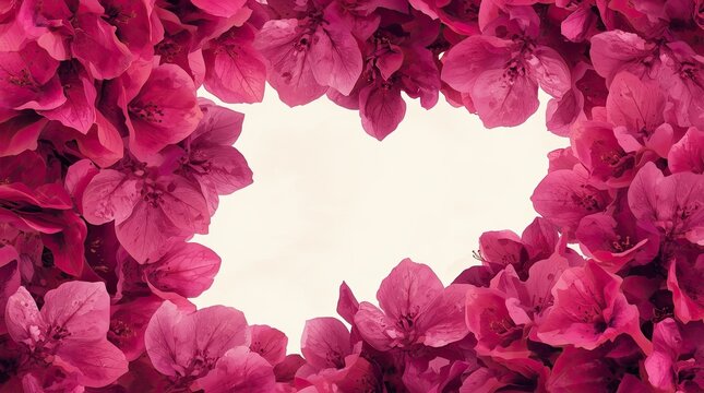 Bright Pink Bougainvillea Blossoms Background