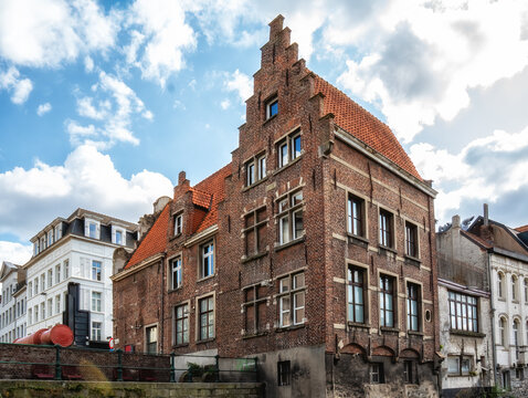 Traditional guild houses in the old town of Ghent, Belgium