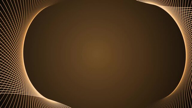 Background with flowing white line frame animation, Abstract background with a soft central glow, framed by flowing curved line patterns in all four corners.