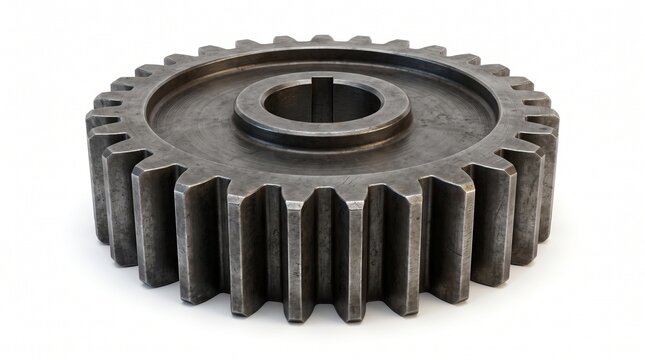 Spur Gear with Keyway on Seamless Background