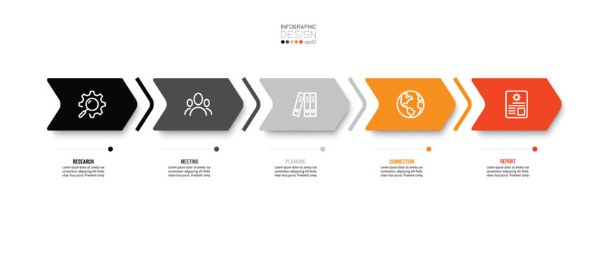 Business and marketing template of infographic design