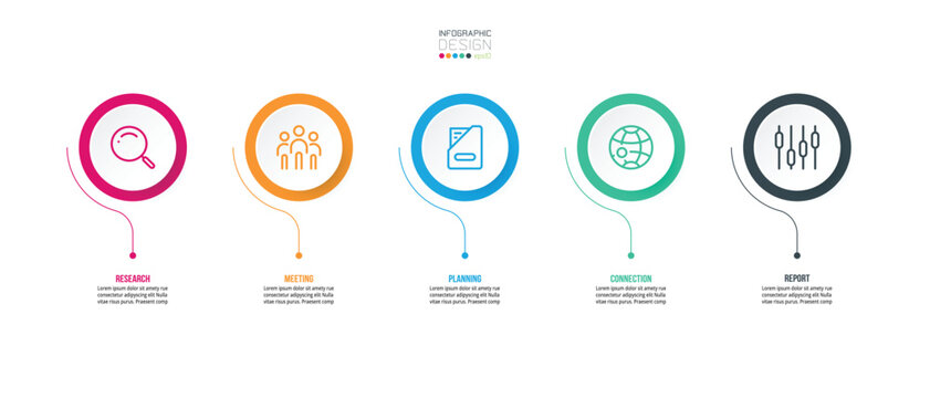 Business concept infographic template with option.