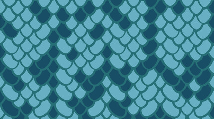 Close-up of vibrant blue scales in a detailed pattern, aquatic texture background for design or decoration © CAHAYA