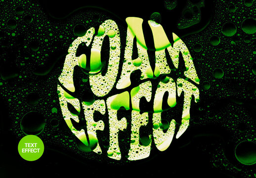 Foam Distortion Text Effect For Poster And Social Media Design