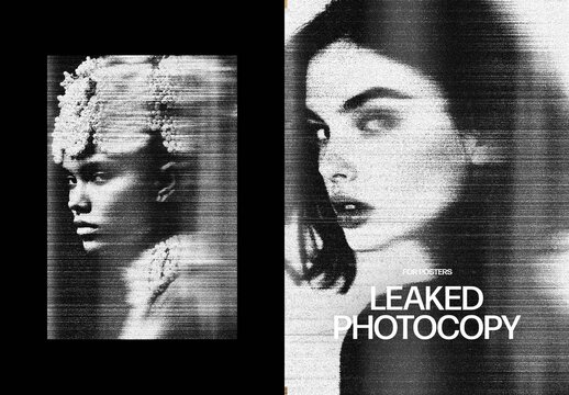 Vertical Leaked Photocopy Effect For Poster And Print Design