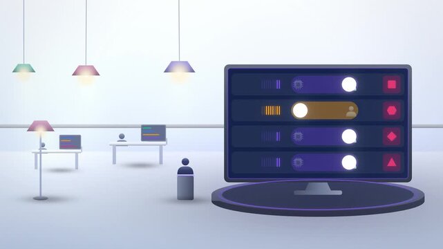 Task delegation to AI in office scene AI and jobs wide scene