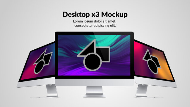 Creative Devices Desktop 06 &ndash; Animated Desktop Device Mockups, Computer Screen Presentations, Digital Display Animations and Modern Technology Motion Graphics for Professional Video Editing