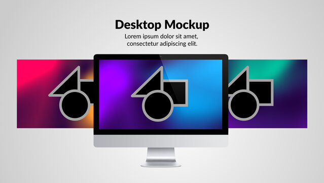 Creative Devices Desktop 03 &ndash; Stylish Desktop Computer Mockups, Creative Screen Displays and Animated Device Presentations for Website Showcases, App Promos and Digital Branding